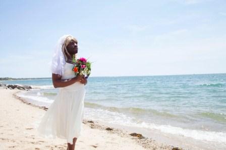 Katonya, the bride. Production still from Conversations Wit De Churen IX XI XII:  Dayz of Our Ego (2015). Courtesy of Kalup Linzy