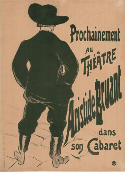 Henri De Toulouse-Lautrec, 'Aristide Bruant dans son Cabaret', 1893 © Colección Joseluis Rupérez