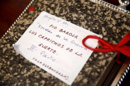 Manuscrito de 'Los caprichos de la suerte', la novela inédita de Pío Baroja. JESUS G. FERIA