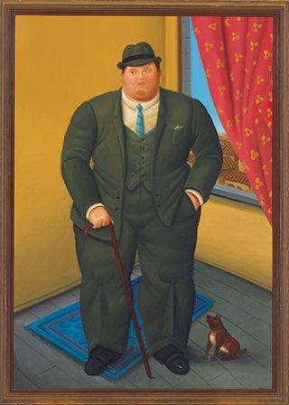 Fernando Botero, (1932) Man, 2006 signed and dated 'BOTERO 06' (lower right) Oil on canvas. 72 x 50 in. Estimate: $500,000-700,000