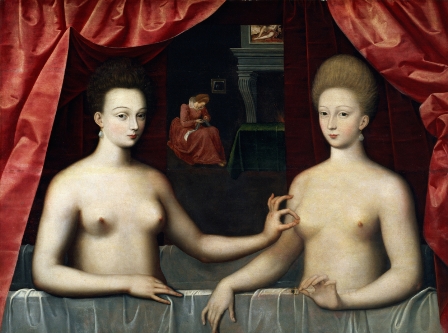 Gabrielle d'Estrées et une de ses sœurs, Autor desconocido (Museo del Louvre, París)