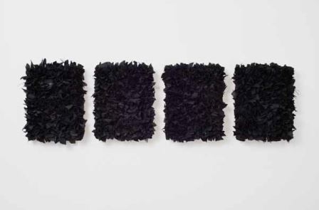 Last Illusions 09, 2015. Textile and wood. 27x19x7 cm. each. Part of De profundis by Joël Andrianomearisoa