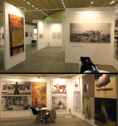 La galería Servando, del grupo Génesis, asistió con la obra de tres jóvenes artistas: David Velázquez, Jorge Otero y Adonis Ferro.