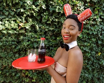 Tony Gum, Bunny Girl (Black Coca Cola Series). Courtesy of Christopher Moller Gallery.