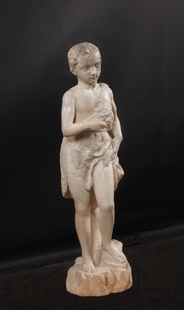 San Juan Bautista niño Miguel Ángel Partes originales en mármol y reconstrucción en resina, 140 x 40 x 43 cm ca. 1495 – 1496 Fundación Casa Ducal de Medinaceli