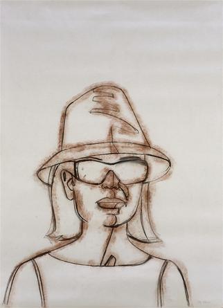 Ada, 2007. Pigmento en polvo y carboncillo sobre papel. 168 x 122 cm