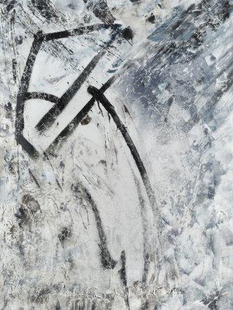 Niq Nanu Daah, ARROW, 2016, Mixed Media on Paper, 200 x 150 cm 	