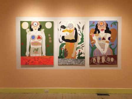 Portraits by Susan Wick are part of an exhibition at Boulder Museum of Contemporary Art. (Quentin Young / Staff Photo)