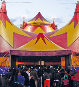 La carpa del Universal Soul Circus de Estados Unidos en Atlanta