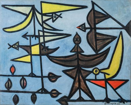 Óscar Domínguez (1906-1957), Pájaros, 1947. Asociación Colección Arte Contemporáneo, Museo Patio Herreriano.