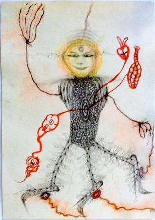 EVRU. DRISO, 2014. Tècnica mixta sobre paper. 29,50 x 21 cm.