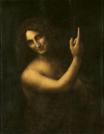 Leonardo da Vinci, St John the Baptist (1513). Photo Wikimedia Commons.