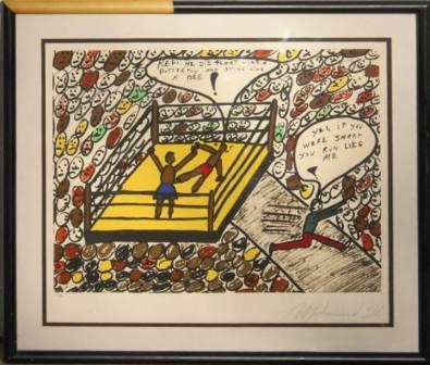 El cuadro 'Sting like a bee', de Ali, que se subastará el día 15 de junio en Nueva York.