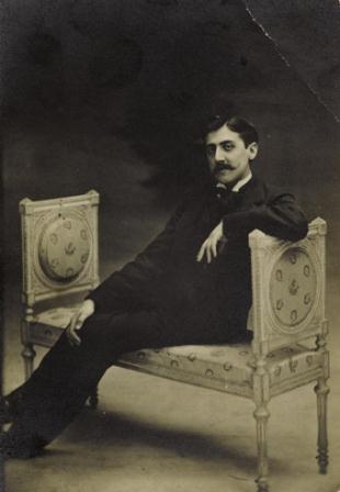 Otto, Otto Wegener Dit, Marcel Proust on a couch. [Probably 27 July 1896]. Original photograph.