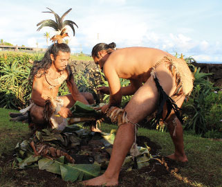 Ceremonia en Rapa Nui, Isla de Pascua