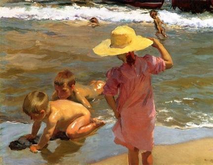 J. Sorolla, Niños a la orilla del mar, 1903 por cortesía del Museo de Filadelfia