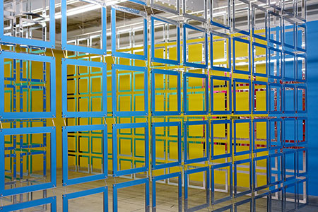 Carla Arocha + Stéphane Schraenen Landscape, 2015 Plexiglas, Acrylic paint and stainless steel, Dimensions variable. Images by Arocha-Schraenen