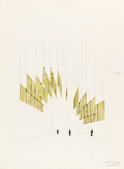Jaime Davidovich, Columbus Tape Project: Drawing, 1971, Graphite, ink and tape on paper, 30 x 22 inches 