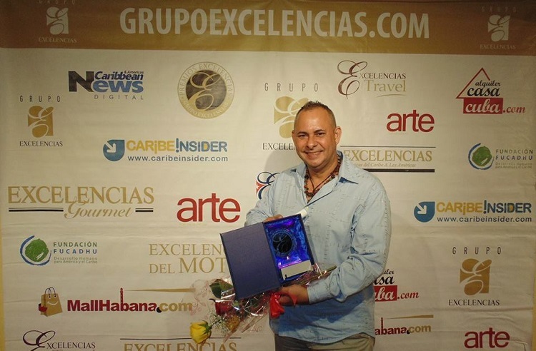 Raidel Hernández durante la entrega de los Premios Excelencias Cuba