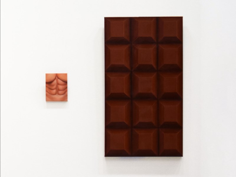 Raphaël-Bachir Osman, Petit torso vs Grande Chocotablette (diptyque), 2021. DS Galerie