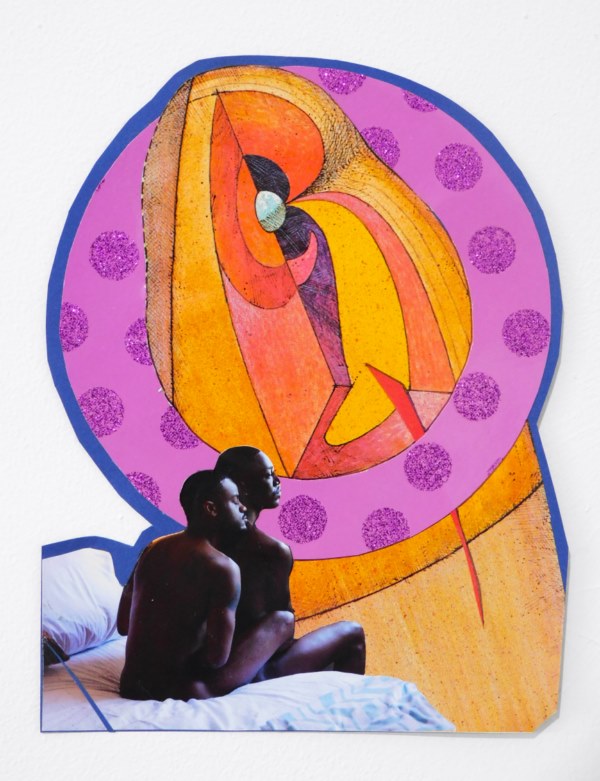 Edrimael Delgado Reyes, “Volcán”, 2023, 8” x 6”, collage.  Colección Casa Silvana de Arte Afropuertorriqueño