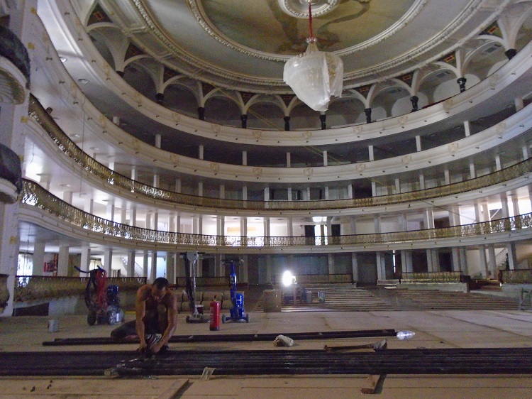 Durante la más reciente reparación del Gran Teatro de La Habana 