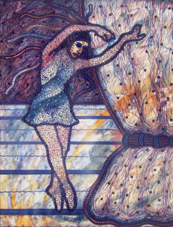 Mask. Obra sobre Alicia Alonso de Lopez Oliva. Acrílico sobre cartulina. 8o cms x 60 cms- 1992