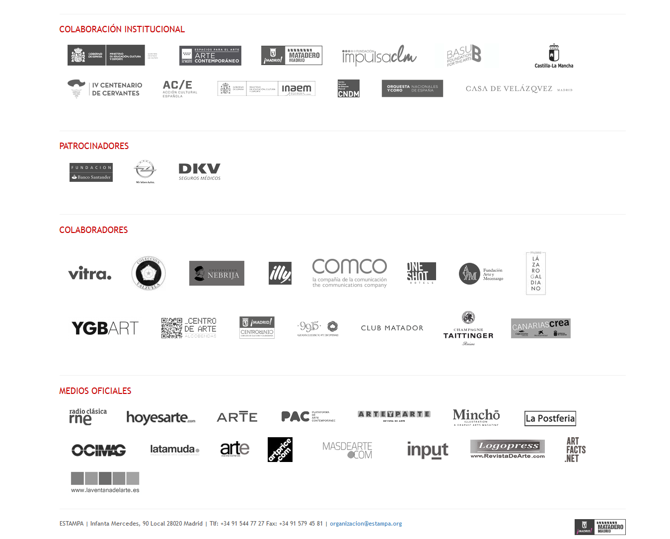 Logos de patrocinadores y colaboradores 