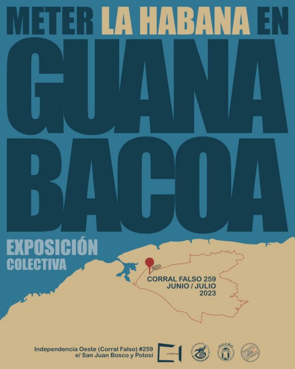 cartel de la muestra  “Meter La Habana en Guanabacoa"