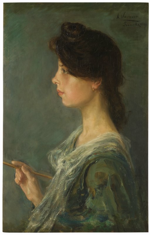 Autorretrato, Aurelia Navarro Moreno. Museo Nacional del Prado