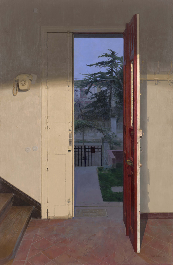 La puerta roja, 1978. Óleo sobre tabla, 164 × 108 cm. Colección privada, Alemania. 