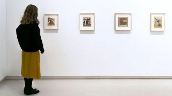 Vista de la exposición Esteban Vicente, Obras de 1953 a 1996