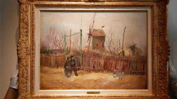 Obra Escena de calle en Montmartre (Callejón de los dos hermanos y del Molino de Pimienta) de Van Gogh