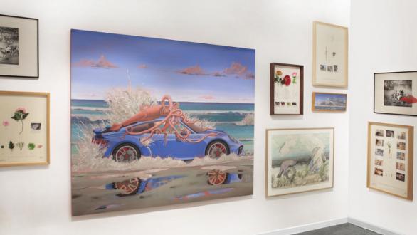 Espacio de la galería Fernando Pradilla que muestra Miami Beast de Alberto Baraya