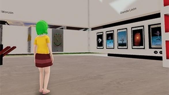 Rendering of entrance to exhibition courtesy of Museum District of Decentraland