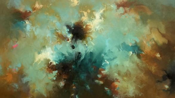 BASSIM AL SHAKER Swarming, 2023 Oil on canvas 36 x 36 inches