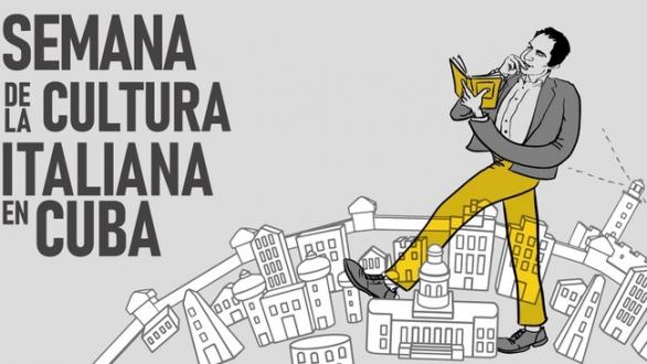 Cartel de promoción de la XXV Semana de la Cultura Italiana en Cuba. 