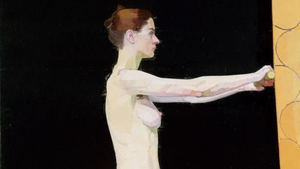 obra de arte- mujer con los brazos al frente 