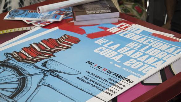cartel de la feria. Foto Cubadebate 