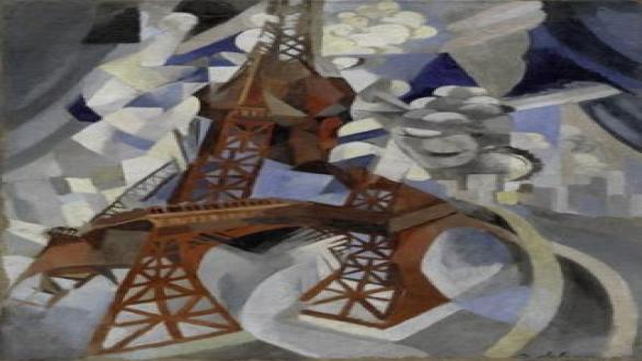 Robert Delaunay, Red Eiffel Tower (La tour rouge), 1911-12.  Solomon R. Guggenheim Museum, New York, Solomon R. Guggenheim Founding Collection, 46.1036