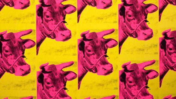  Andy Warhol. Cows on painted paper, 1966. Collection of the Andy Warhol Museum, Pittsburgh. © 2017 The Andy Warhol Foundation for the Visual Arts, Inc. / VEGAP   