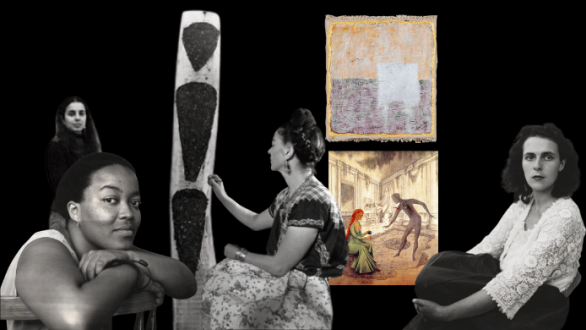obras y retratos de destacadas artistas latinoamericanas cuya presencia en museos, galerías y subastas internacionales ha crecido en los últimos años.