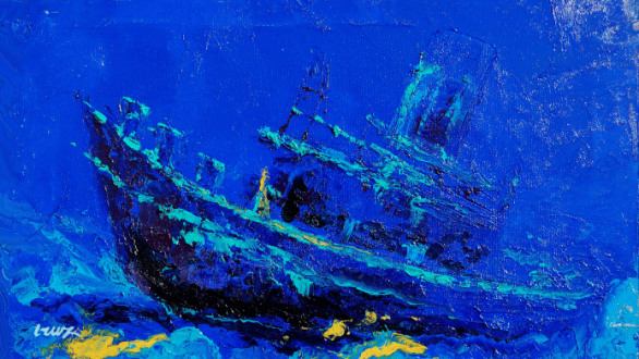 cuadro alfonso cruz pintado bajo el mar