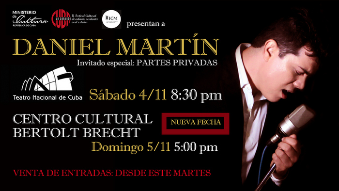 Daniel Martín celebrará en Cuba sus tres décadas de vida artística