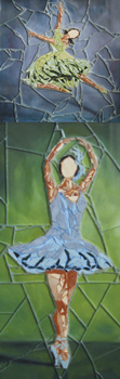 Giselle II. 2011 (54 cm x 54 cm) / El pájaro azul. 2011 (60 cm x 47 cm).