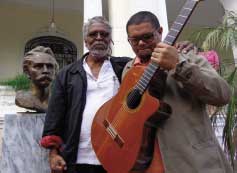 Lescay and troubadour Eduardo Sosa, who played some of his songs, such as his version of the Simple Verses of Jose Marti.