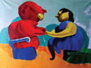 MICHEL PÉREZ (EL POLLO)
Diálogo con la juventud, 2008 / Acrílico sobre lienzo / Acrylic on canvas 
205 x 250 cm