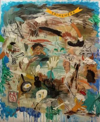 Matías Sánchez. Trinchera. 2016 Oleo sobre lienzo. 250 x 200 cm. 
