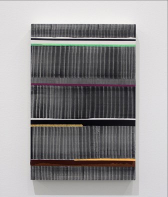 In Kayak (Pielinen) by Juan Uslé.. Vinyl, dispersion and dry pigment on canvas.. 46 x 31 x 5 cm. 2015. Galería Moises Perez de Albeniz. Madrid, Spain.