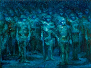 LET ME TELL YOU / Installation / Oil, fabric, wood, sound / 32 x 42 cm